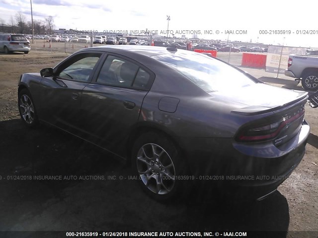 2C3CDXJG8GH357636 - 2016 DODGE CHARGER SXT GRAY photo 3