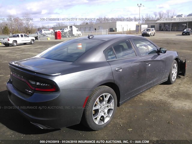 2C3CDXJG8GH357636 - 2016 DODGE CHARGER SXT GRAY photo 4