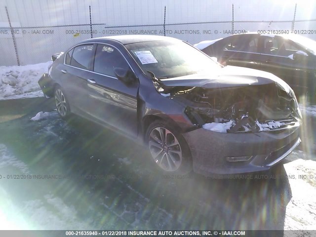 1HGCR2F52DA225216 - 2013 HONDA ACCORD SPORT GRAY photo 1