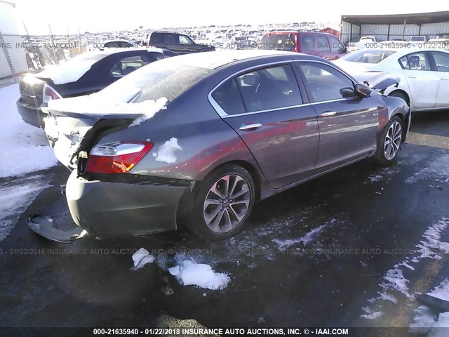 1HGCR2F52DA225216 - 2013 HONDA ACCORD SPORT 灰色 照片 4