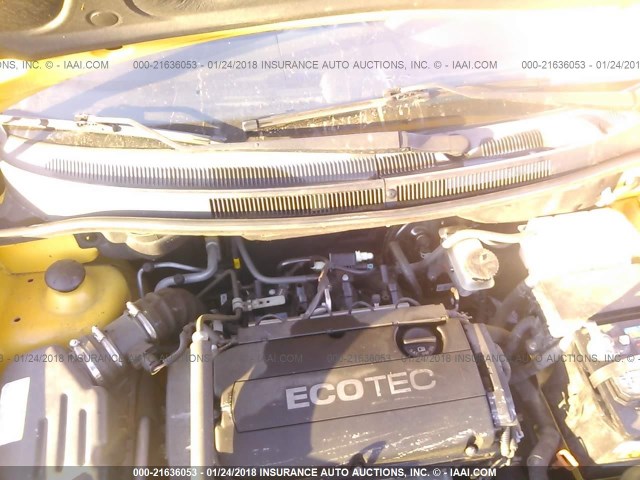 KL1TD5DE7BB113415 - 2011 CHEVROLET AVEO LS/LT 黄色 照片 10