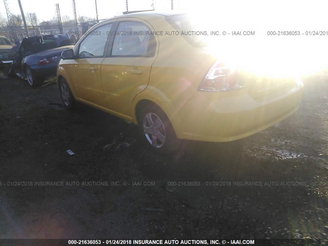 KL1TD5DE7BB113415 - 2011 CHEVROLET AVEO LS/LT 黄色 照片 3