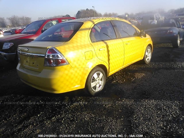 KL1TD5DE7BB113415 - 2011 CHEVROLET AVEO LS/LT 黄色 照片 4
