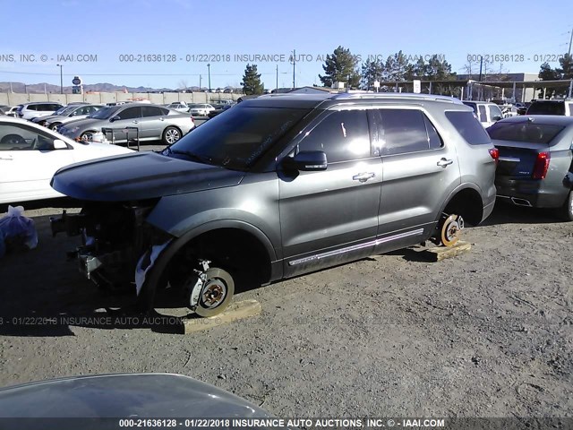 1FM5K7FH6GGD03139 - 2016 FORD EXPLORER LIMITED 灰色 照片 2