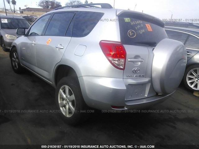 JTMBK31V065010697 - 2006 TOYOTA RAV4 LIMITED SILVER photo 3