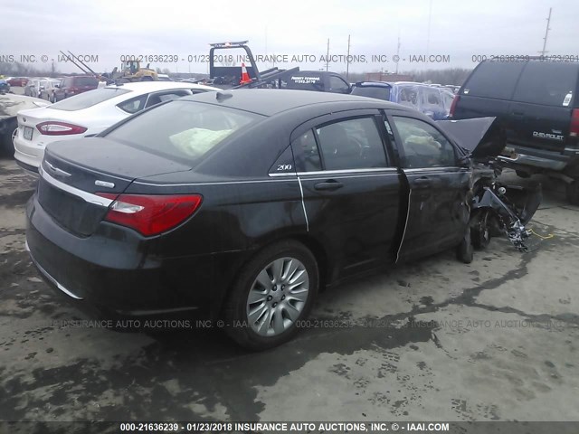 1C3CCBAB4EN123119 - 2014 CHRYSLER 200 LX BLACK photo 4