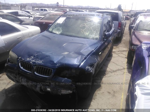 WBXPA93416WD25573 - 2006 BMW X3 3.0I BLUE photo 2