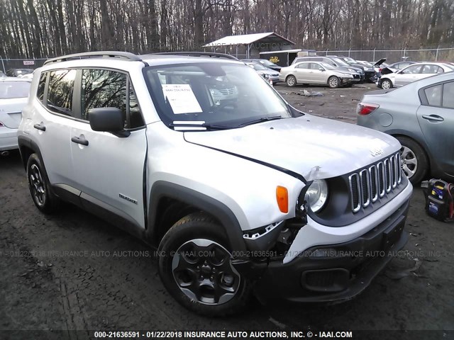 ZACCJAAB5HPF30793 - 2017 JEEP RENEGADE SPORT SILVER photo 1