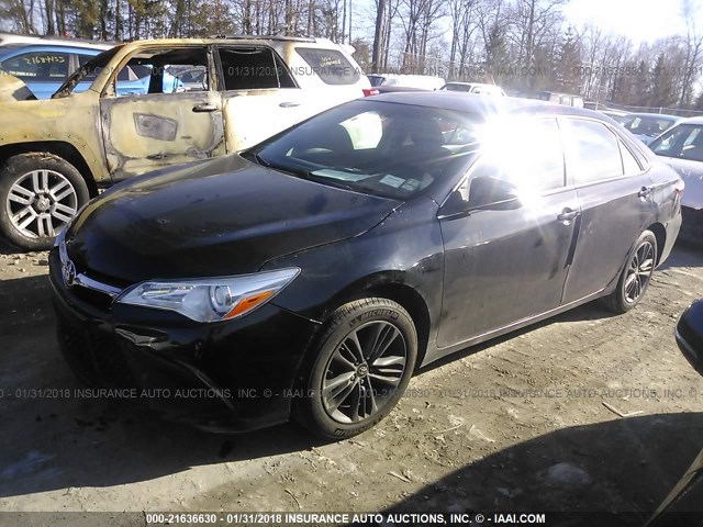 4T1BF1FKXFU107429 - 2015 TOYOTA CAMRY LE/XLE/SE/XSE BLACK photo 2