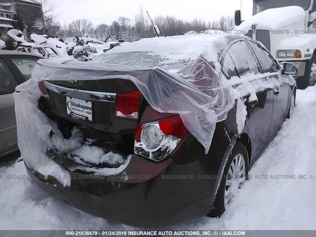 1G1PJ5SB7D7134629 - 2013 CHEVROLET CRUZE ECO ORANGE photo 4