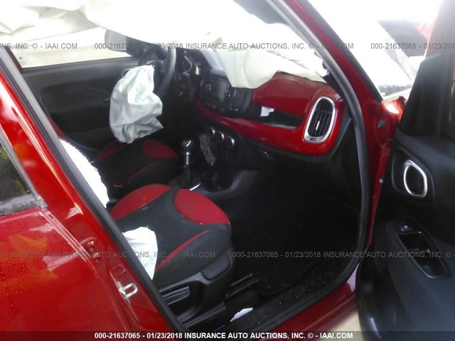 ZFBCFAAHXEZ012538 - 2014 FIAT 500L POP RED photo 5