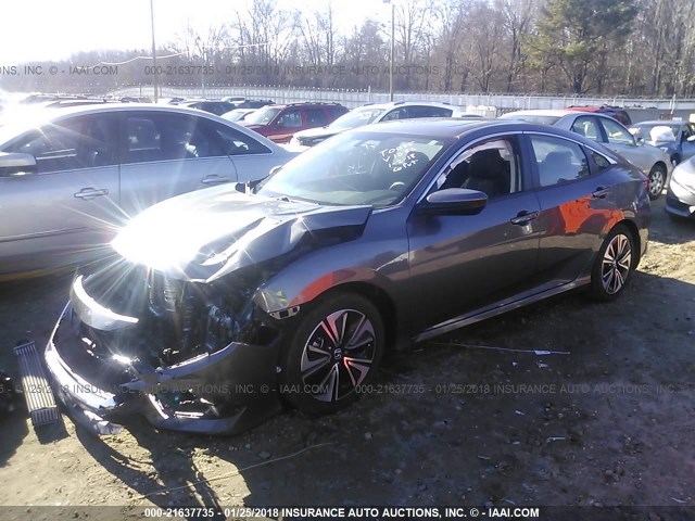 19XFC1F7XHE003664 - 2017 HONDA CIVIC EXL GRAY photo 2