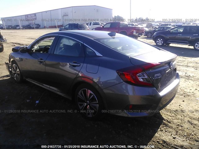 19XFC1F7XHE003664 - 2017 HONDA CIVIC EXL GRAY photo 3