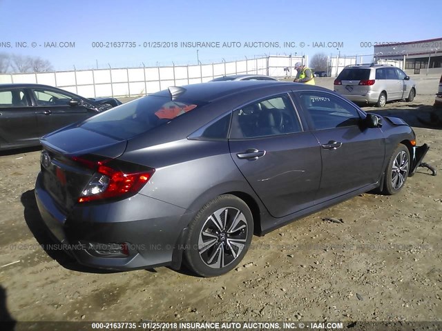 19XFC1F7XHE003664 - 2017 HONDA CIVIC EXL GRAY photo 4