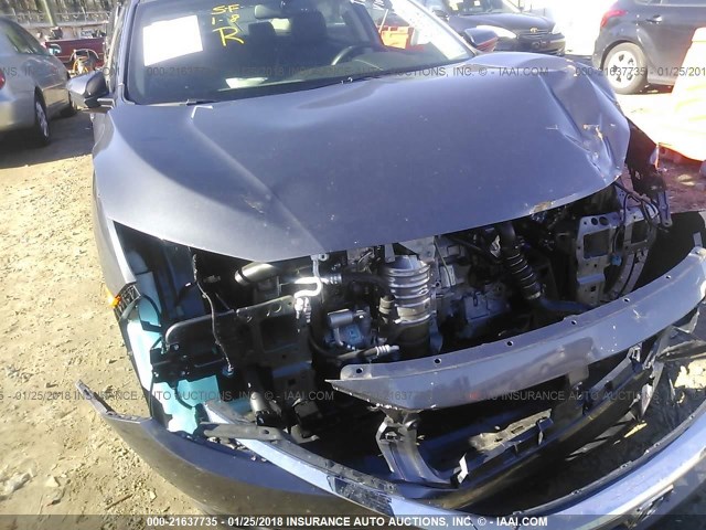 19XFC1F7XHE003664 - 2017 HONDA CIVIC EXL GRAY photo 6