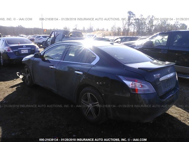 1N4AA5AP4EC457643 - 2014 NISSAN MAXIMA S/SV BLACK photo 3