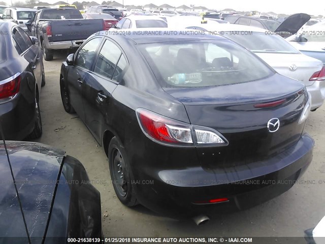 JM1BL1TF3D1762678 - 2013 MAZDA 3 I BLACK photo 3