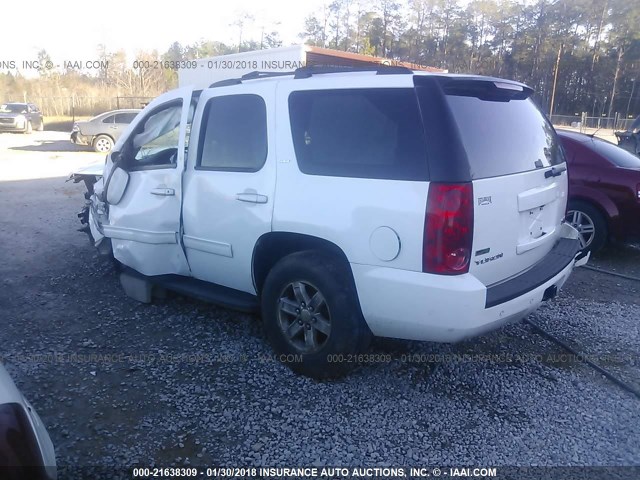 1GKS1CE07BR385320 - 2011 GMC YUKON SLT WHITE photo 3