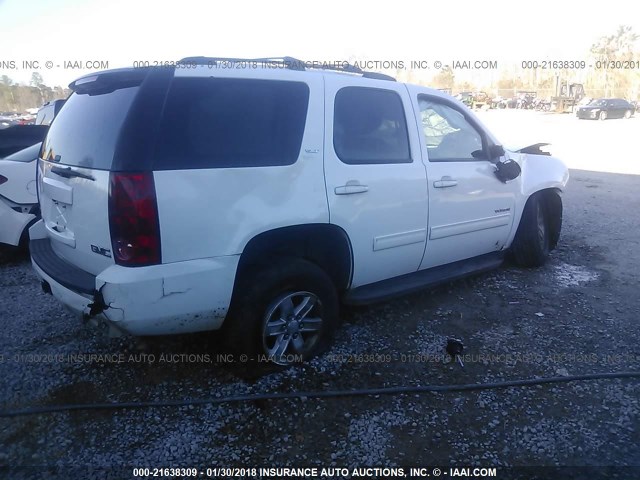 1GKS1CE07BR385320 - 2011 GMC YUKON SLT WHITE photo 4