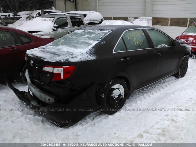 4T1BF1FK4EU327308 - 2014 TOYOTA CAMRY L/SE/LE/XLE 黑色 照片 4