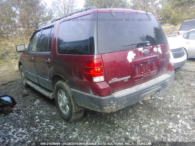 1FMPU16585LA81262 - 2005 FORD EXPEDITION XLT RED photo 3
