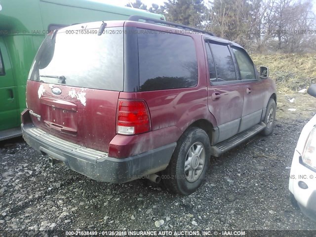 1FMPU16585LA81262 - 2005 FORD EXPEDITION XLT RED photo 4