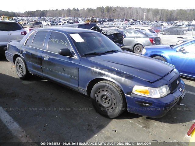 2FAHP71W34X158517 - 2004 FORD CROWN VICTORIA POLICE INTERCEPTOR Dark Blue photo 1