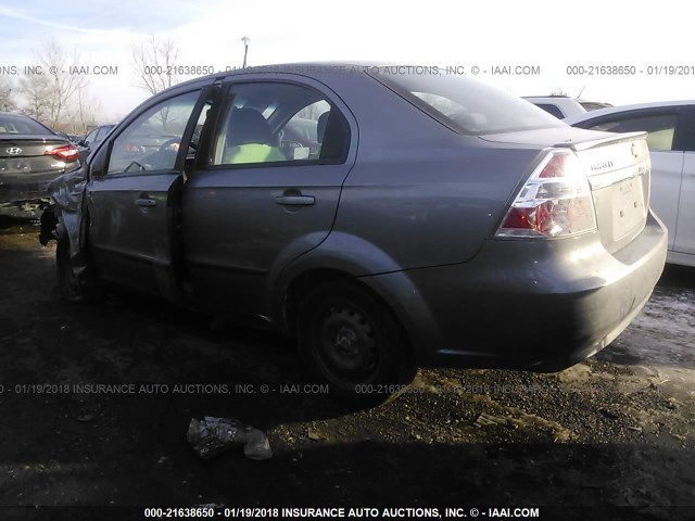 KL1TD5DE3AB131408 - 2010 CHEVROLET AVEO LS/LT 灰色 照片 3