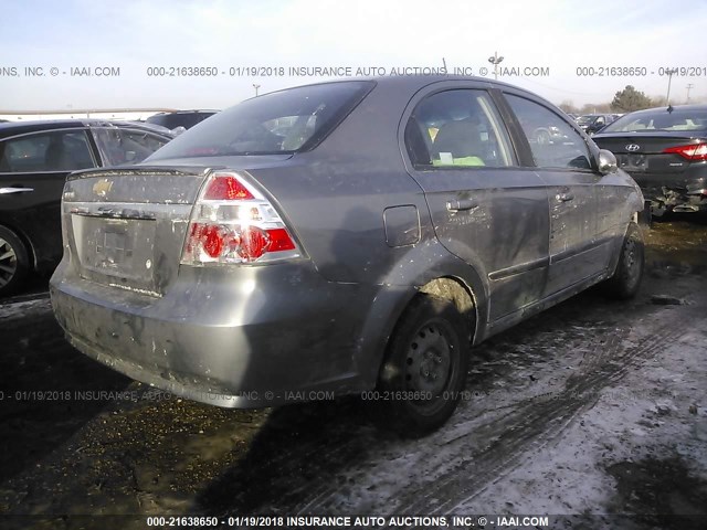 KL1TD5DE3AB131408 - 2010 CHEVROLET AVEO LS/LT 灰色 照片 4