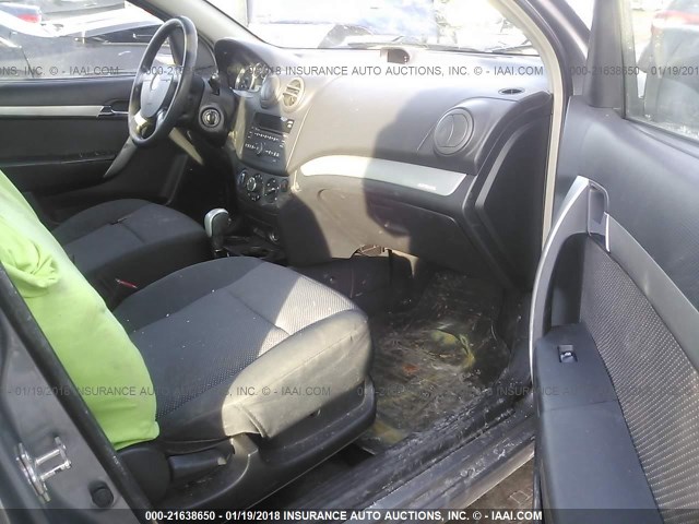 KL1TD5DE3AB131408 - 2010 CHEVROLET AVEO LS/LT 灰色 照片 5