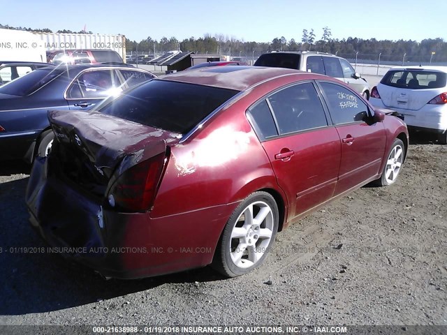 1N4BA41E56C805139 - 2006 NISSAN MAXIMA SE/SL MAROON photo 4