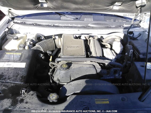 1GNDT13S922505321 - 2002 CHEVROLET TRAILBLAZER  WHITE photo 10