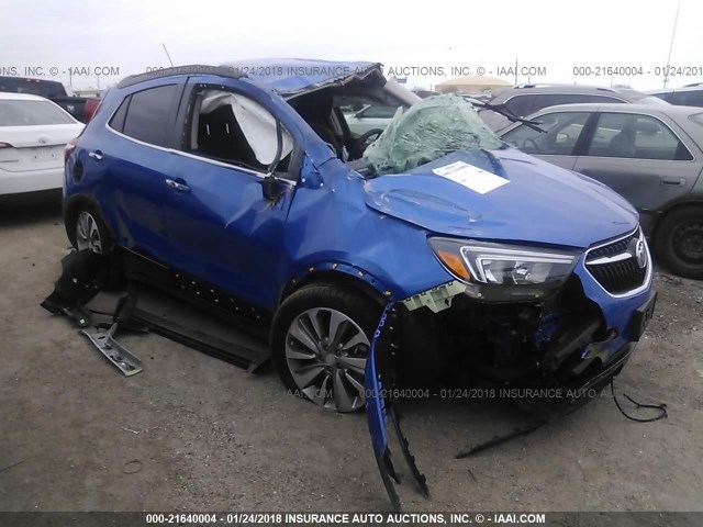 KL4CJASB5HB218637 - 2017 BUICK ENCORE PREFERRED BLUE photo 1