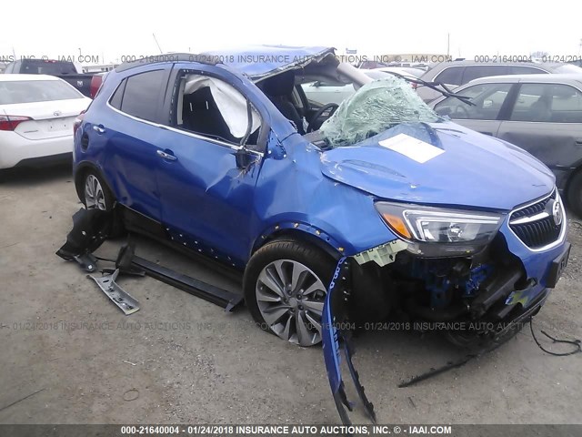 KL4CJASB5HB218637 - 2017 BUICK ENCORE PREFERRED BLUE photo 6