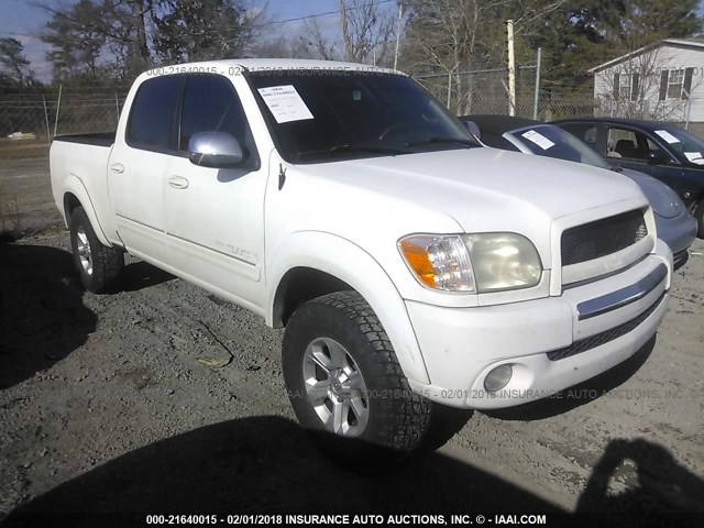 5TBET34176S561702 - 2006 TOYOTA TUNDRA DOUBLE CAB SR5 WHITE photo 1