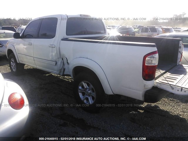 5TBET34176S561702 - 2006 TOYOTA TUNDRA DOUBLE CAB SR5 WHITE photo 3
