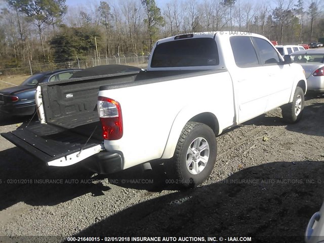5TBET34176S561702 - 2006 TOYOTA TUNDRA DOUBLE CAB SR5 WHITE photo 4