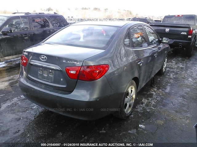 KMHDU46D67U100139 - 2007 HYUNDAI ELANTRA GLS/SE/LIMITED GRAY photo 4