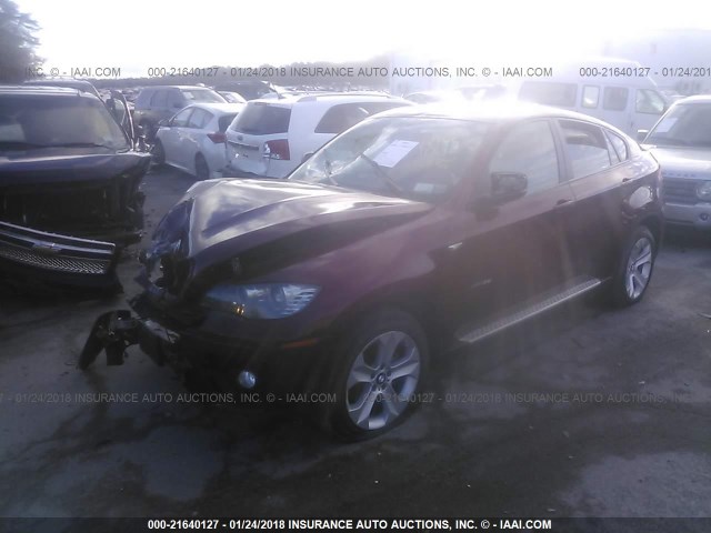 5UXFG2C59BLX08501 - 2011 BMW X6 XDRIVE35I RED photo 2