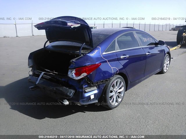 5NPEC4AB4CH427158 - 2012 HYUNDAI SONATA SE/LIMITED PURPLE photo 4