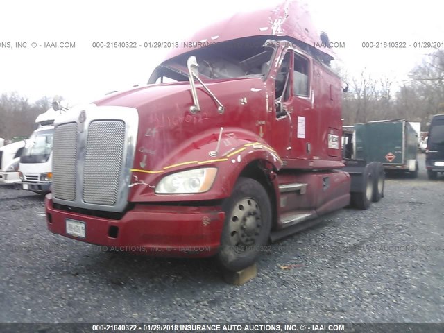 1XKFDP9X2DJ331948 - 2013 KENWORTH T700 T700 RED photo 2