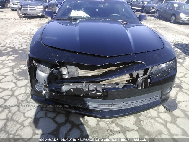 2G1FE1E31E9137362 - 2014 CHEVROLET CAMARO LS BLACK photo 6