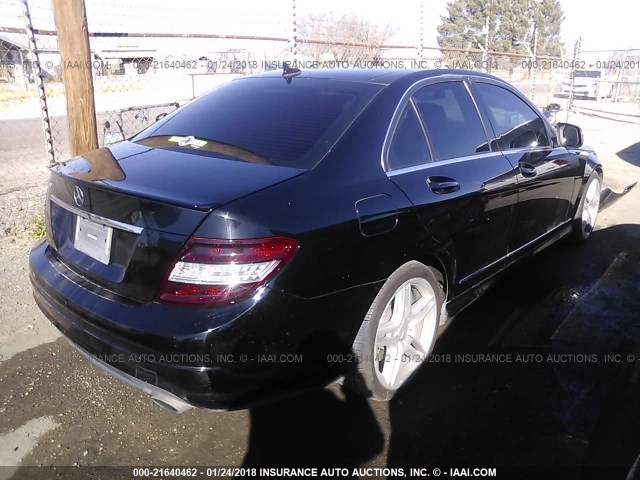 WDDGF56XX8F139713 - 2008 MERCEDES-BENZ C 350 BLACK photo 4