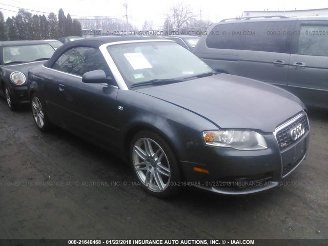 WAUDF48H79K008158 - 2009 AUDI A4 2.0T CABRIOLET QUATTRO GRAY photo 1