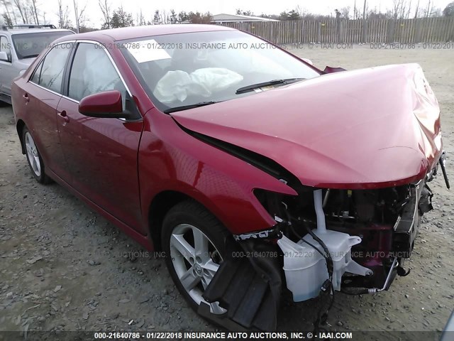 4T1BF1FK8EU856468 - 2014 TOYOTA CAMRY L/SE/LE/XLE RED photo 1