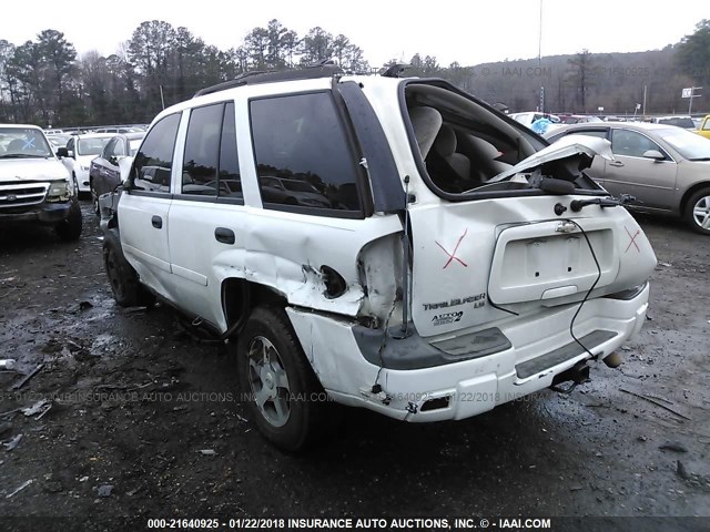 1GNDS13S062295572 - 2006 CHEVROLET TRAILBLAZER LS/LT WHITE photo 3