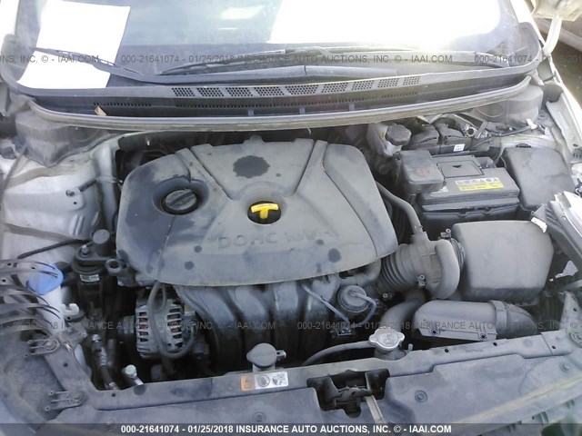 KNAFK4A63F5312563 - 2015 KIA FORTE LX WHITE photo 10