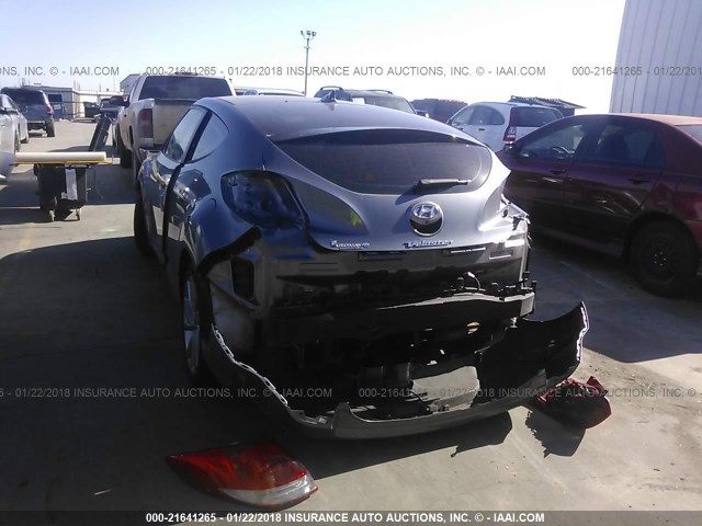 KMHTC6AD6GU276397 - 2016 HYUNDAI VELOSTER GRAY photo 3