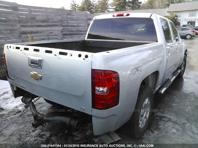 3GCRKSE36AG135268 - 2010 CHEVROLET SILVERADO K1500 LT SILVER photo 4