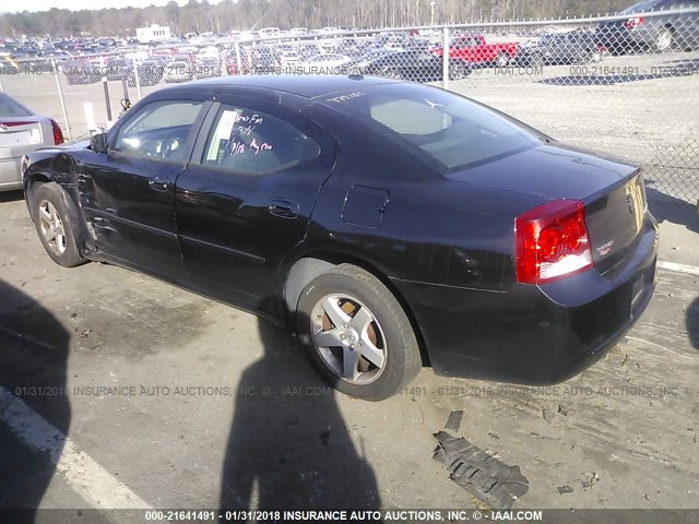 2B3CA3CV8AH210590 - 2010 DODGE CHARGER SXT BLACK photo 3